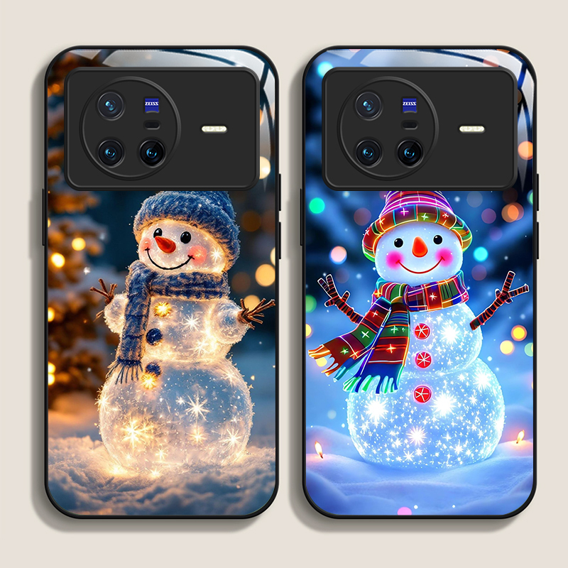 Oppo Reno 12 - Cute Winter Christmas Snowman Pattern Tempered