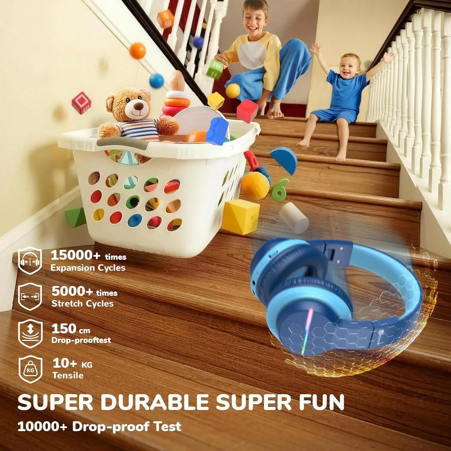iClever BTH12 Kids Bluetooth H - Wired Earphone Lightning 评论和价格