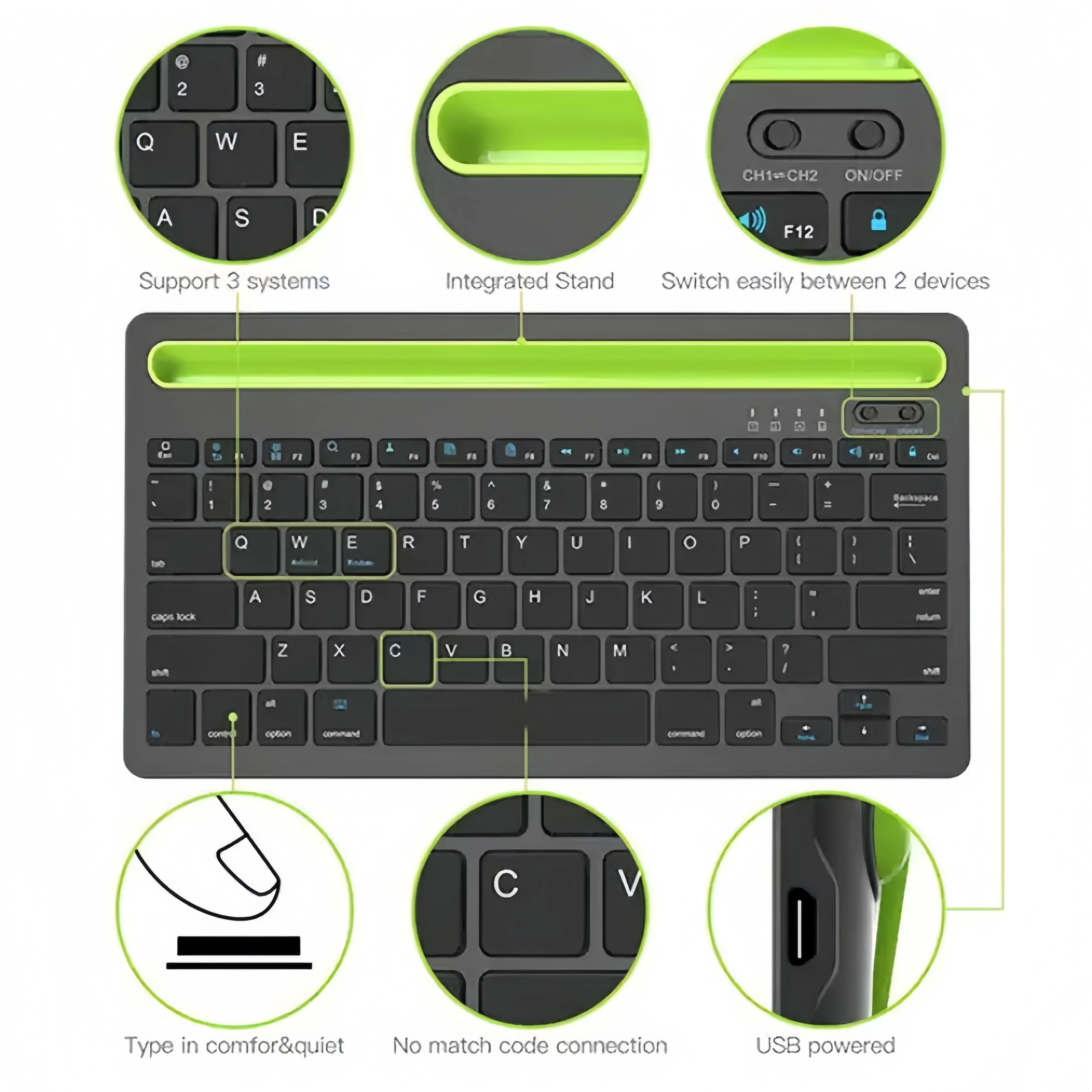 Bluetooth Wireless Keyboard Mi - Android Tablet Gaming Accessories 评论和价格