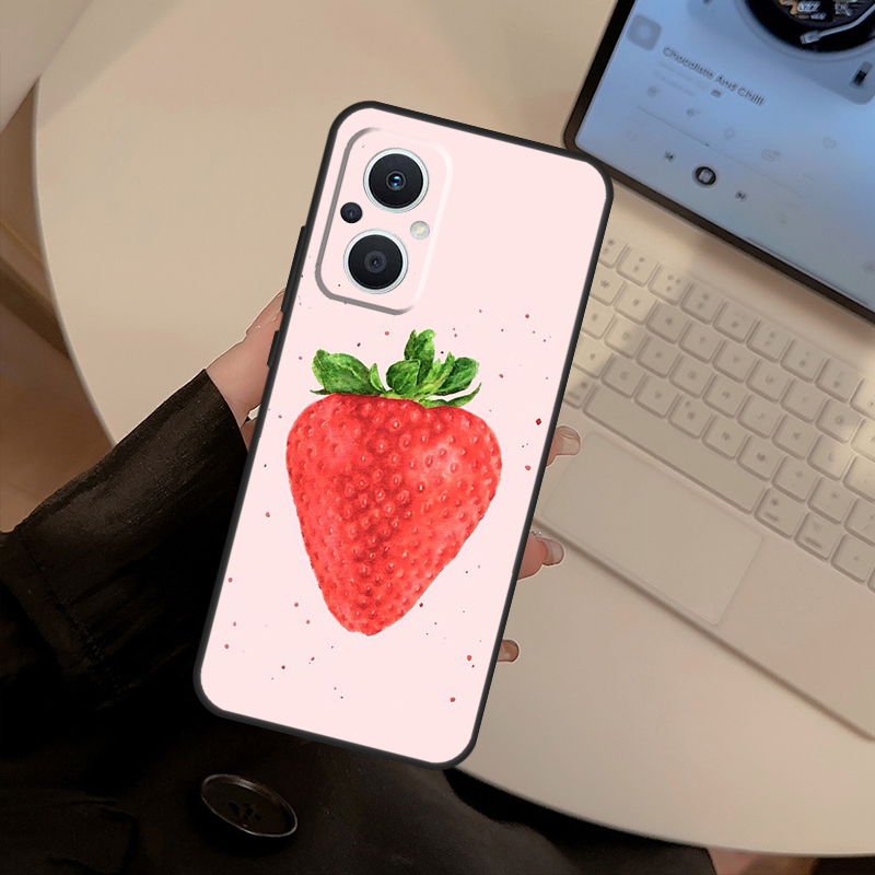 Strawberry Red Case For OPPO F - Oppo Reno 12 评论和价格