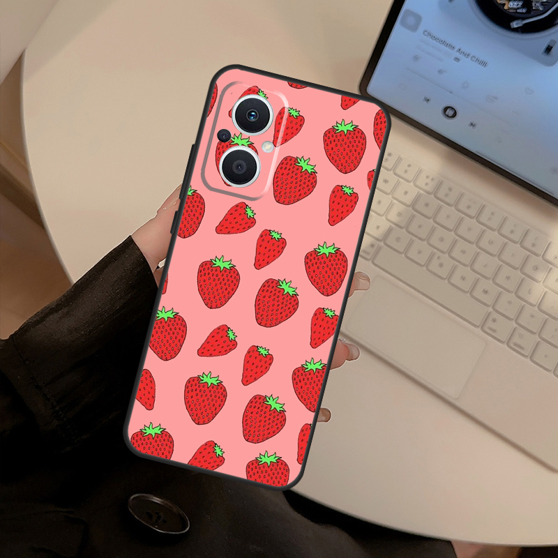 Strawberry Red Case For OPPO F - Oppo Reno 12 评论和价格